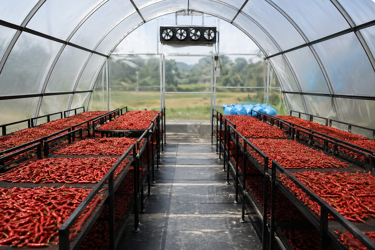 Controlled solar drying